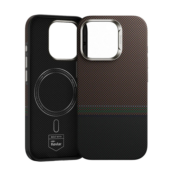 BENKS Kevlarové puzdro Magnetic Armor Pro Prestige 600D Y065 pre MagSafe s aktívnym tlačidlom pre iPhone 16 Pro