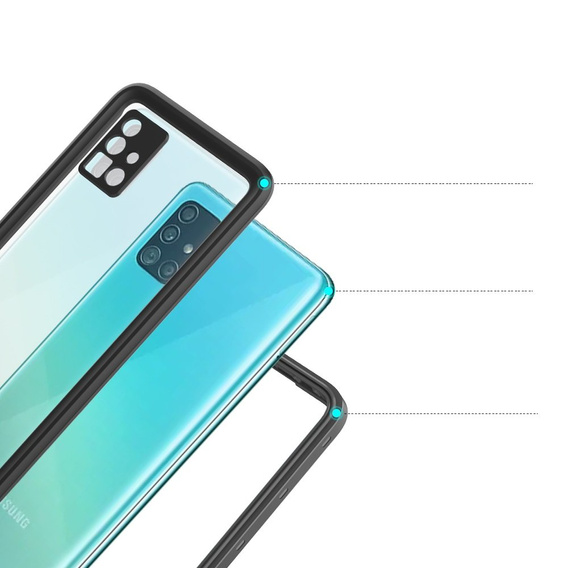 Vodotesné puzdro IP68 pre Samsung Galaxy A51 4G, Redpepper, čierne