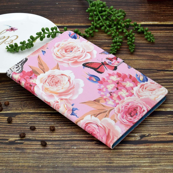 Obal na mobil pre Lenovo Tab M10 Plus 10.6 Gen 3 125F/128F, flowers and butterfly