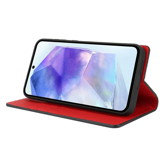 Klapkové puzdro pre Samsung Galaxy S25, Litchi Skin Grain, čierne