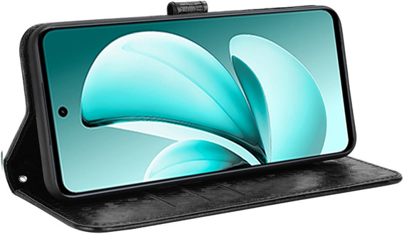 Flipové puzdro pre Realme C71, Wallet Rhombus, čierne