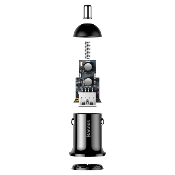 Baseus Grain Pro 2x USB 4,8 A nabíjačka do auta pre zariadenia napájané cez USB – univerzálna