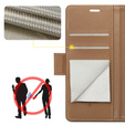 CASEME flipové puzdro pre Samsung Galaxy Z Fold6 5G, Litchi Wallet, hnedé