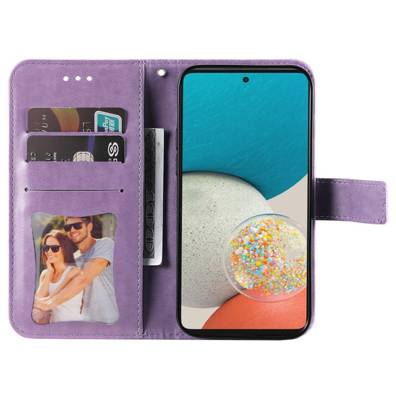Klapkové puzdro pre Samsung Galaxy A53 5G, Mandala Flower, fialové