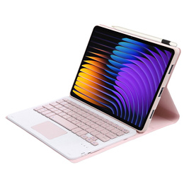 Puzdro s klávesnicou pre Xiaomi Pad 7 / 7 Pro, TouchPad, ružové
