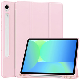 Puzdro pre Samsung Galaxy Tab S10 FE+ Plus, Smartcase s priestorom pre stylus, ružové