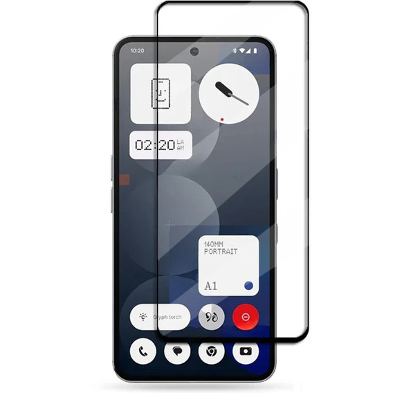 3D tvrdené sklo pre Nothing Phone 3A Pro, čierny rám