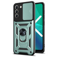Obal na mobil pre Samsung Galaxy S23 Plus, CamShield Slide, zelené