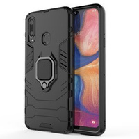 Obal na mobil pre Samsung Galaxy A20S, Kickstand Ring, čierne