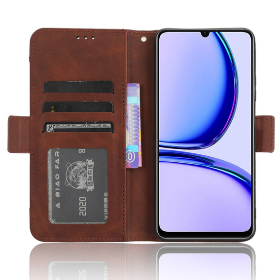 Klapkové puzdro pre Realme Note 50, Card Slot, hnedé