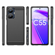Obal na mobil pre Realme C55, Carbon, čierne