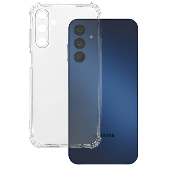 Puzdro pre Samsung Galaxy M34 5G, Anti-Shock, priehľadné + sklo 9H