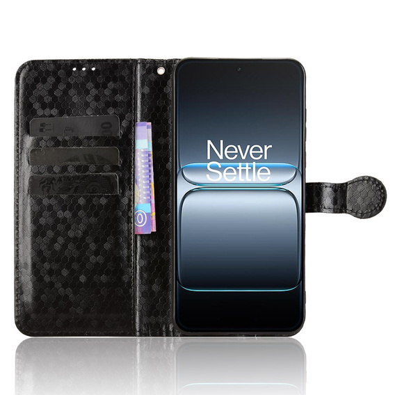 Flipové puzdro pre OnePlus Nord 5, Wallet Rhombus, čierne