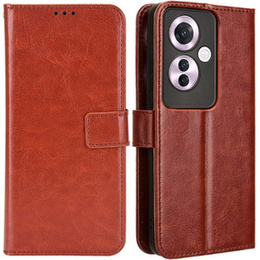 Klapkové puzdro pre Oppo Reno 11F 5G, Crazy Horse Wallet, hnedé