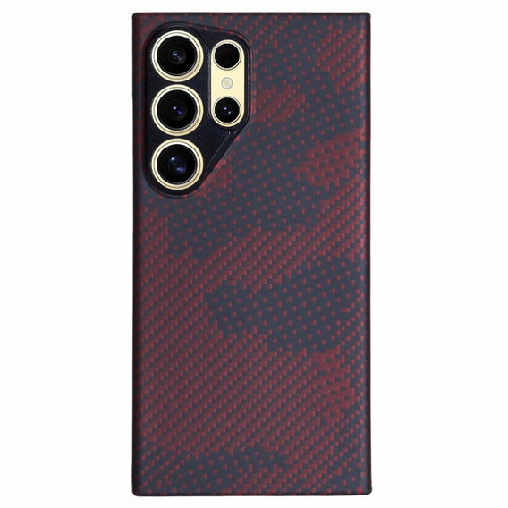 Puzdro pre Samsung Galaxy S24 Ultra, Aramid Fiber MagSafe, červené