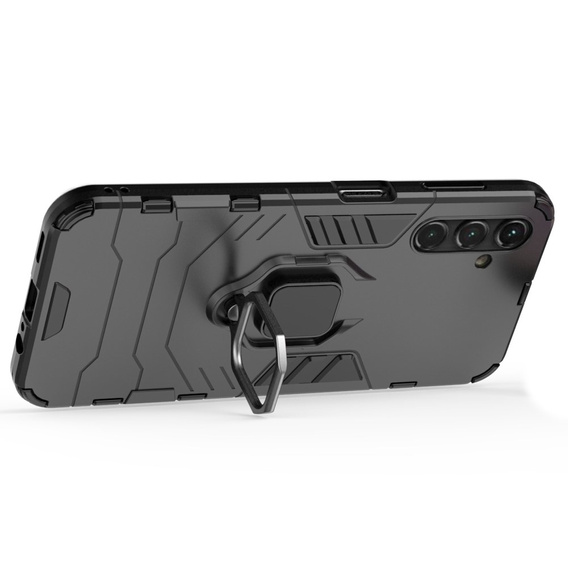 Obal na mobil pre Samsung Galaxy A14 4G/5G, Kickstand Ring, čierne