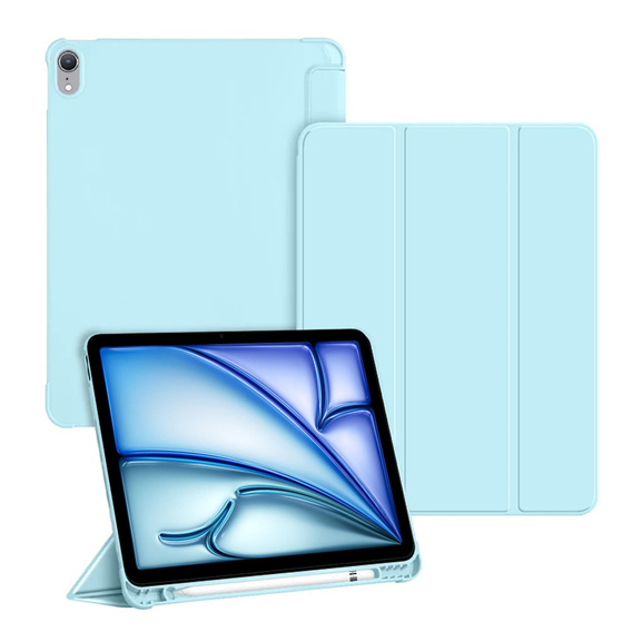 Puzdro pre Apple iPad Air 11" 6 gen. 2024 (A2902, Smartcase s priestorom pre stylus, modré