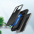 Obal na mobil pre Samsung Galaxy S23, Sliding Card Holder, čierne