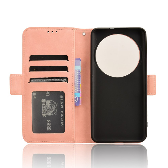 Klapkové puzdro pre Xiaomi 14 Ultra, Card Slot, ružové
