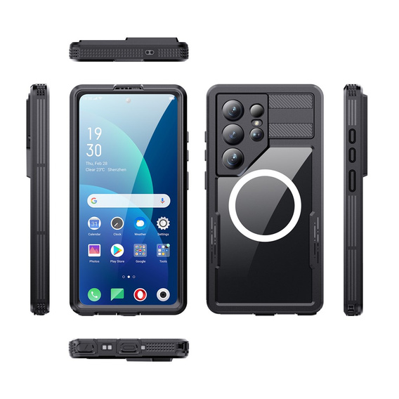 Redpepper MagSafe vodotesné puzdro pre Samsung Galaxy S26 Ultra, čierne