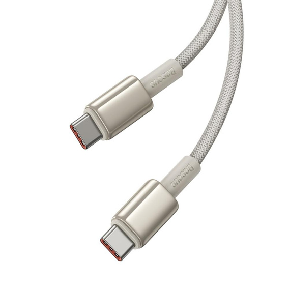 Baseus Tungsten Gold USB-C kábel na USB-C 100 W 1 m – Titanium Galaxy, zlatý