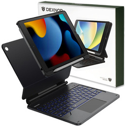 Puzdro s klávesnicou pre iPad 7/8/9 10.2, Dexnor Magnetic Keyboard Touchpad, čierne