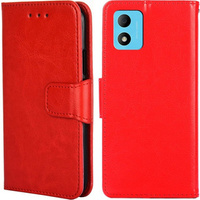 Klapkové puzdro pre TCL 305i, PU Leather Wallet Case, červené