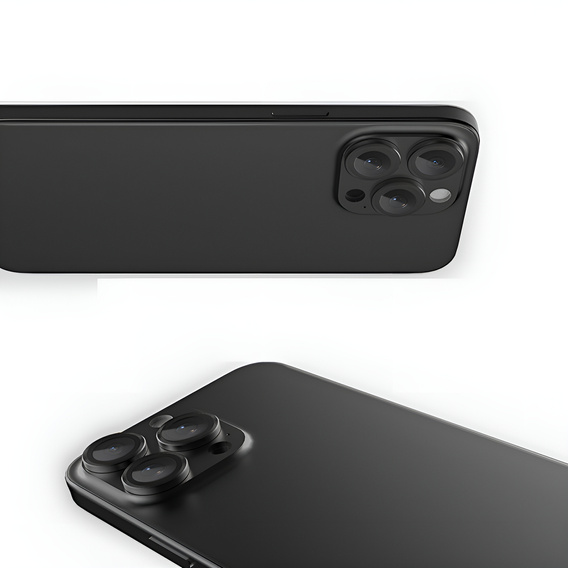2x ERBORD OPTIK Pro tvrdené sklo pre fotoaparát iPhone 16 Pro / 16 Pro Max, čierne