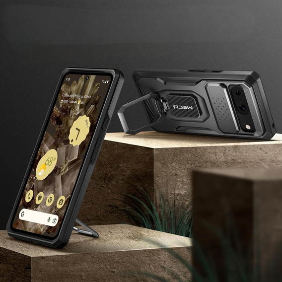 Puzdro pre Google Pixel 8, séria Tongate MECH so stojanom, čierne