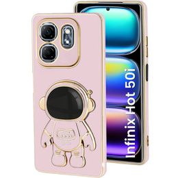 Obal na mobil pre Infinix Hot 50i 4G, Astronaut, ružové