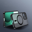 Matné puzdro pre Oppo Reno 14F, pre MagSafe, priesvitné čierne