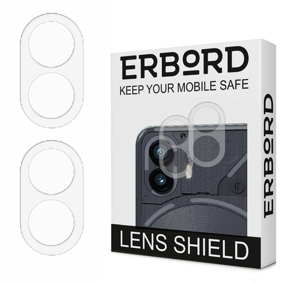 2x tvrdené sklo ERBORD na kameru Nothing Phone 2, priehľadné