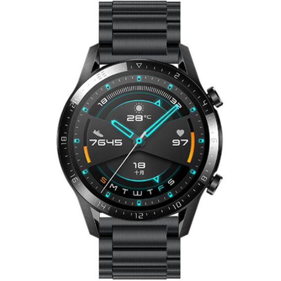 Pásik pre HUAWEI WATCH 2 3 4 5 GT GT2 GT3 GT4 GT5 PRO GT2e 2e 46MM 48MM čierny