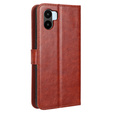 Klapkové puzdro pre Xiaomi Redmi A1 4G / A2 4G, Crazy Horse Wallet, hnedé