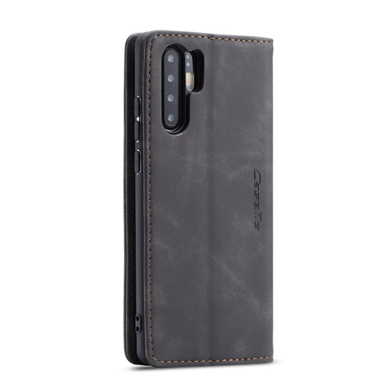 CASEME puzdro pre Huawei P30 Pro, Leather Wallet Case, čierne