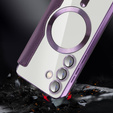 Klapkové puzdro pre Samsung Galaxy S24+ Plus, RFID Wallet MagSafe CamShield, fialové