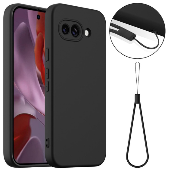 Obal na mobil pre Google Pixel 9A, Silicone MagSafe, čierne