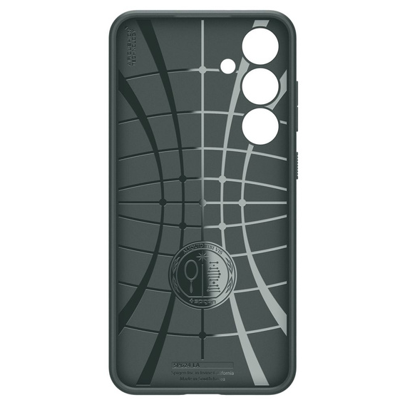 Puzdro Spigen pre Samsung Galaxy S24 FE, Liquid Air, zelený + tvrdené sklo 9H