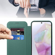 Klapkové puzdro pre Samsung Galaxy A56, RFID Wallet MagSafe CamShield, zelený