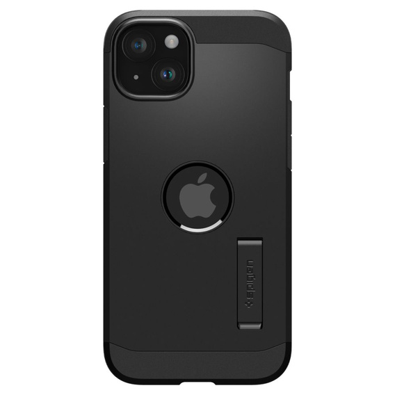 Puzdro Spigen pre iPhone 15, Tough Armor Mag MagSafe, čierne + tvrdené sklo 9H
