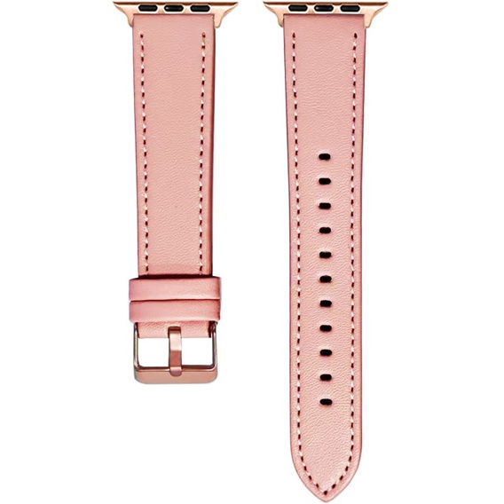 Kožený remienok pre Apple Watch 1/2/3/4/5/6/7/8/SE/Ultra 42/44/45/49 mm, ružový 