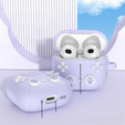 Silikónové puzdro s motívom mačacej labky s krúžkom na kľúče pre Apple AirPods Pro 3