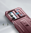 Obrnené puzdro pre Samsung Galaxy A16, Dexnor Full Body (Two Frames), červené