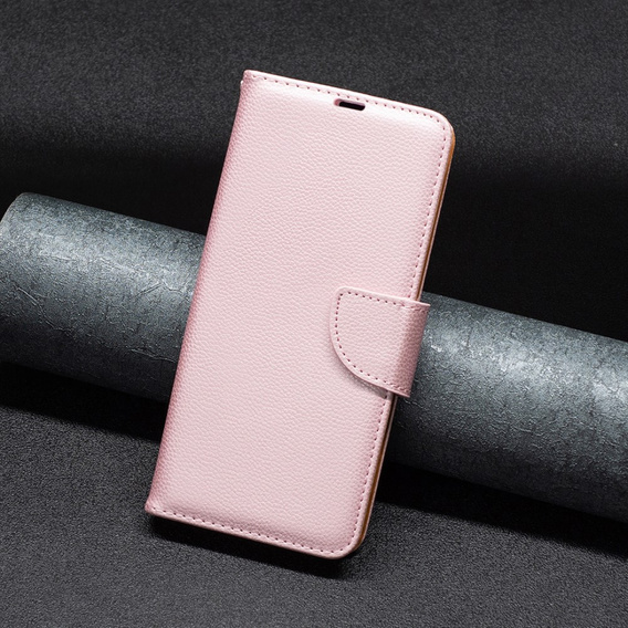 Klapkové puzdro pre Samsung Galaxy A34 5G, Wallet Litchi Magnet, ružové rose gold