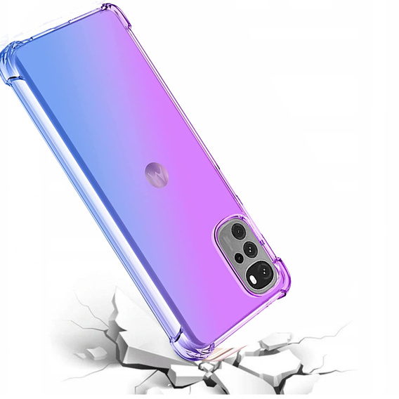 Puzdro pre Motorola Moto G22, Gradient Dropproof, Fialová / modrá