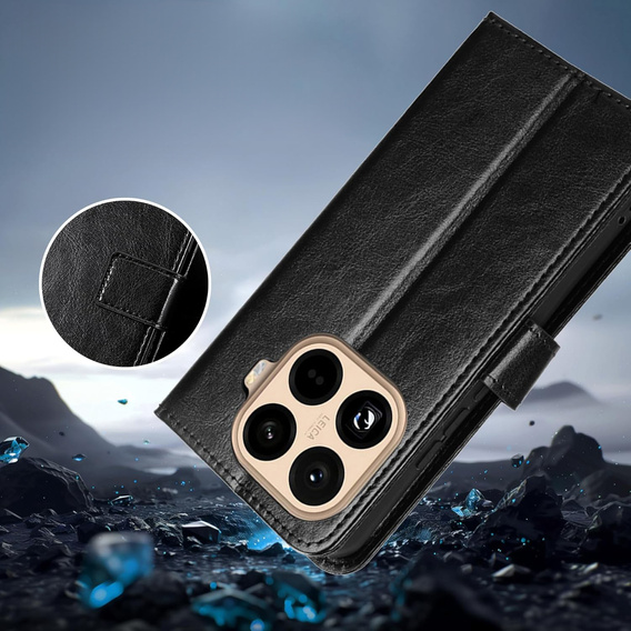 Puzdro s chlopňou Crazy Horse Wallet pre Xiaomi 15T Pro