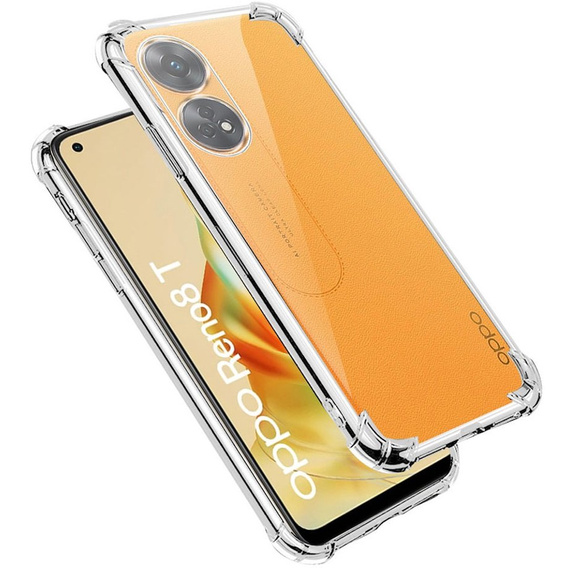 Obal na mobil pre Oppo Reno8 T, Dropproof, priehľadné