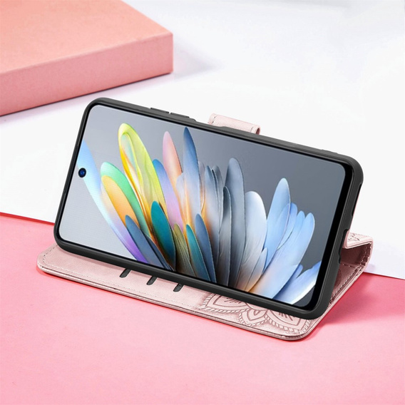 Klapkové puzdro pre Motorola Moto G15 / Motorola Moto G15 Power, Butterfly, ružové rose gold