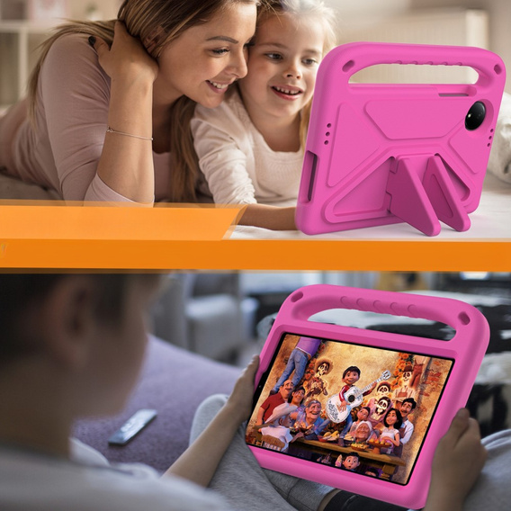 Detské puzdro pre Xiaomi Redmi Pad SE 8.7, s rukoväťou, ružové