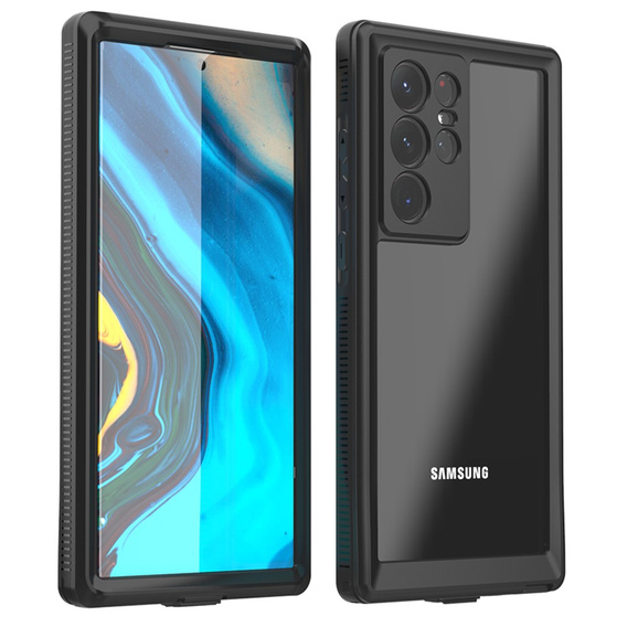 Vodotesné puzdro IP68 pre Samsung Galaxy S22 Ultra, Redpepper, čierne